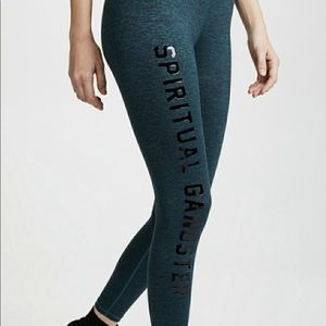 Spiritual Gangster High Vibe High Rise Logo Varsity
Leggings in Teal Spacedye